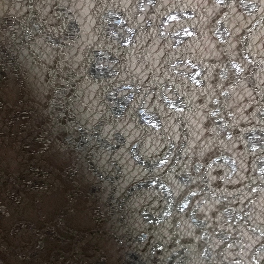 BCBG Maxazria Silver Lace Dress - Picture 4 of 6